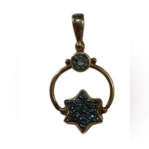 Sajen Druzy Sterling Silver Vermeil Star Pendant #7828